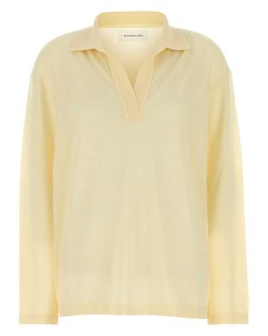 Armarium Pastel Yellow Wool Aurelio Polo Shirt