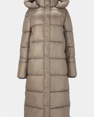 Athlecia Womens Elly Maxi Puffer Jacket - Brown 12