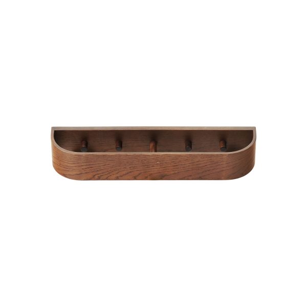Audo - Epoch Wall Coat Rack 50cm - eiche dunkel/gebeizt/BxHxT 50x8x11cm