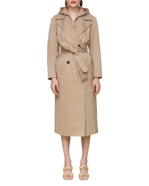 Avec Les Filles Quilted Bib Maxi Trench Coat