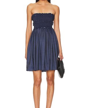 Azeeza Anya Mini Dress in Denim-Dark. Size XS.