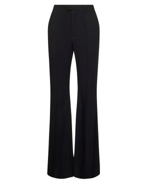 BALENCIAGA | Black fluid viscose Flared trousers | Women | 34