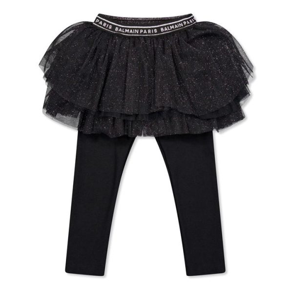 BALMAIN Glitter Tutu Leggings Infants - Black