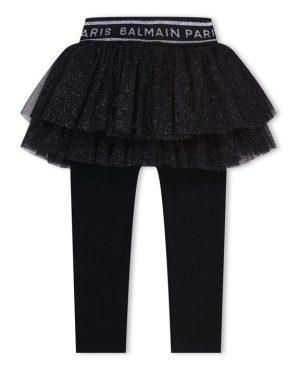 BALMAIN Glitter Tutu Leggings Juniors - Black