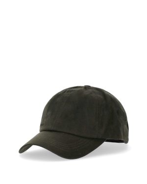 BARBOUR WAX SPORTS OLIVE GREEN BASEBALL CAP