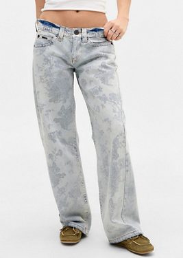BDG Kayla Lowrider Flower Jeans - Vintage Denim Medium 24W 32L at Urban Outfitters