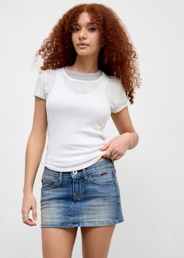 BDG Mid Blue Ultimate Denim Mini Skirt - Vintage Denim Medium 2XS at Urban Outfitters