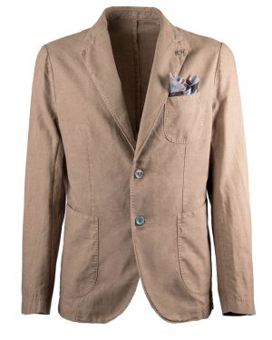 BOB DOMI BEIGE SINGLE-BREASTED JACKET