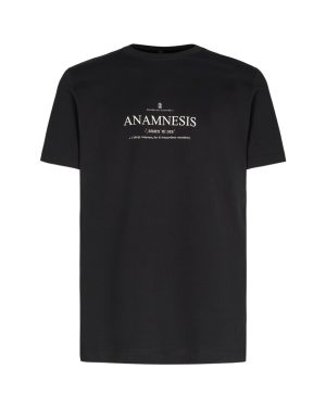 BRUNELLO CUCINELLI ANAMNESIS TEXT T SHIRT Size: XXL, colour: BLACK