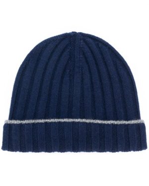 BRUNELLO CUCINELLI CASHMERE BEANIE Size: M, colour: BLUE