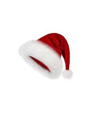 BSVI Christmas Hat, Xmas Hat Holiday for Adults Unisex,Velvet Comfort Extra Thicken Classic Fur Santa Hat for New Year Festive Party Christmas