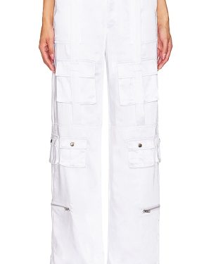 BY.DYLN Randy Cargo Pants in White. Size L.
