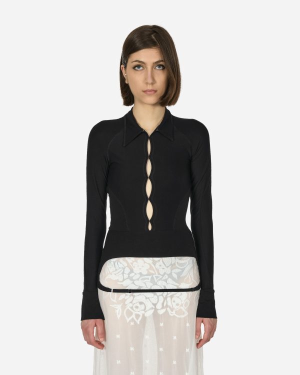 Backless Jersey Shirt Black