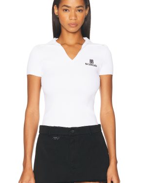 Balenciaga Polo Top in White & Black - White. Size L (also in M, S, XS).