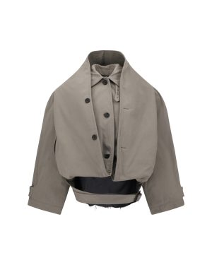Balenciaga Reverse Hooded Trench Coat