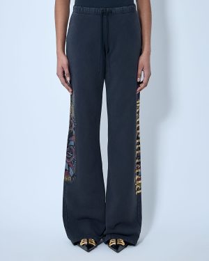 Balenciaga Tacky Tattoo Flared Track Pants - Woman Track Pants Black M