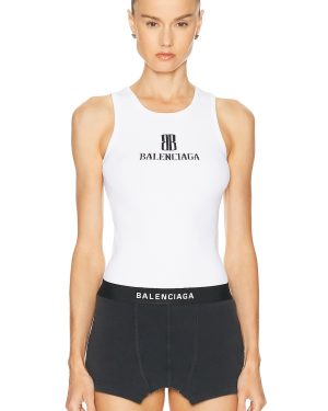 Balenciaga Tank Top in White & Black - White. Size L (also in S).