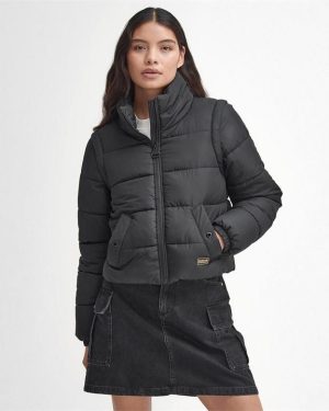 Barbour International Webber Convertible Puffer Jacket - Black