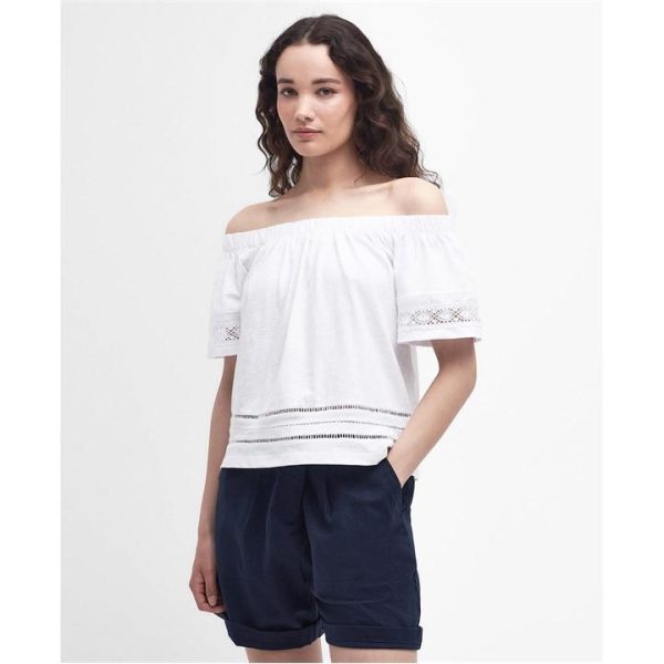 Barbour Ralee Off-The-Shoulder Top - White