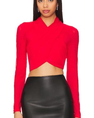Bardot Aliyah Top in Red. Size M.