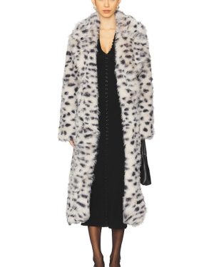 Bardot Dorothea Faux Fur Coat in White. Size 6, 8.