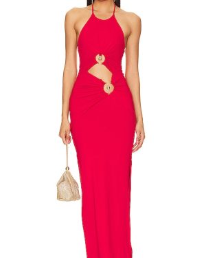 Bardot Neve Maxi Dress in Red. Size XS.