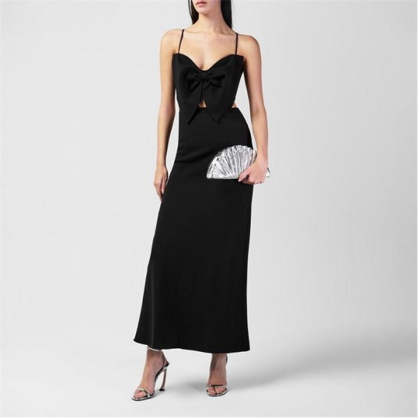 Bardot Paula Bow Maxi Dress - Black