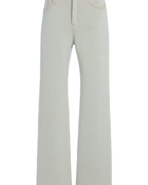 Barrie - Cashmere Flared Pants - Blue - XS - Moda Operandi