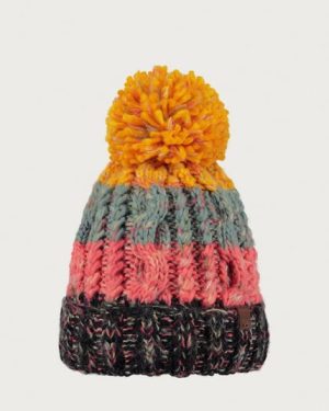 Barts Sandy Beanie - Black (Yellow Pom)