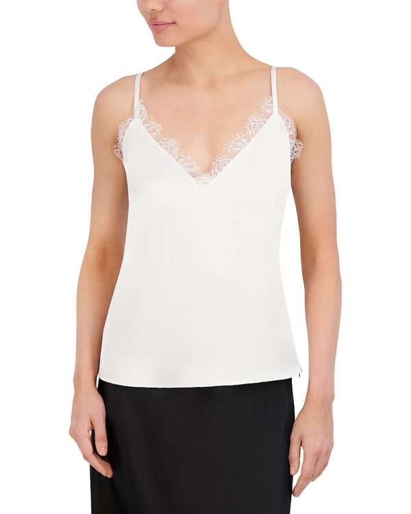 Bcbgmaxazria Woven Lace Trim Camisole