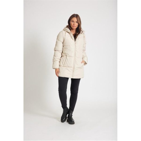 Be You Hooded Puffer Coat - Beige