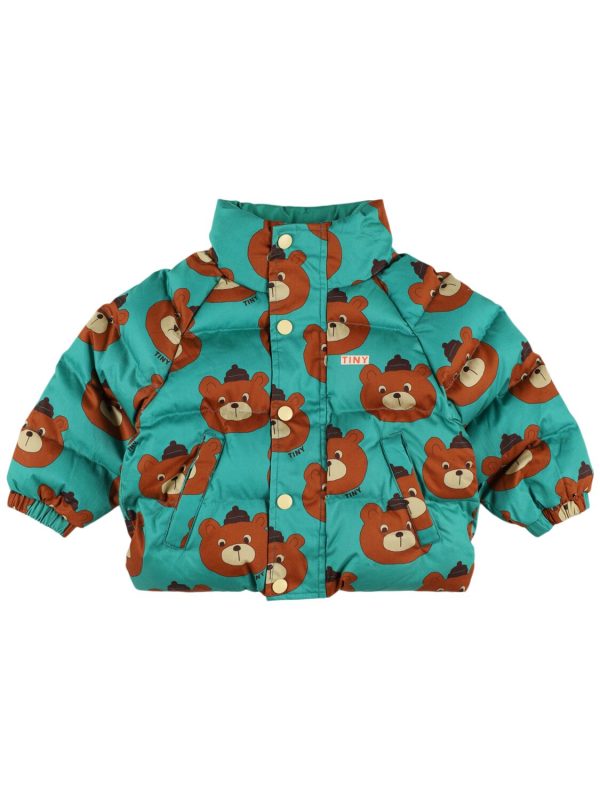 Bear Print Cotton Puffer Jacket