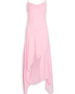 Bec & Bridge Tallis Asymmetric Chiffon Midi Dress - Pink - 12 (UK12 / M)