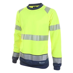 Beeswift High Visibility Two Tone Sweatshirt Saturn Yellow / Navy 4XL