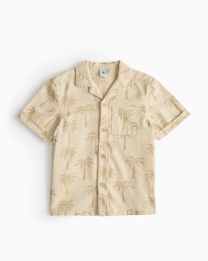 Beige Beige Palm Print Resort Shirt (1-2 Years) - Tu by Sainsbury's