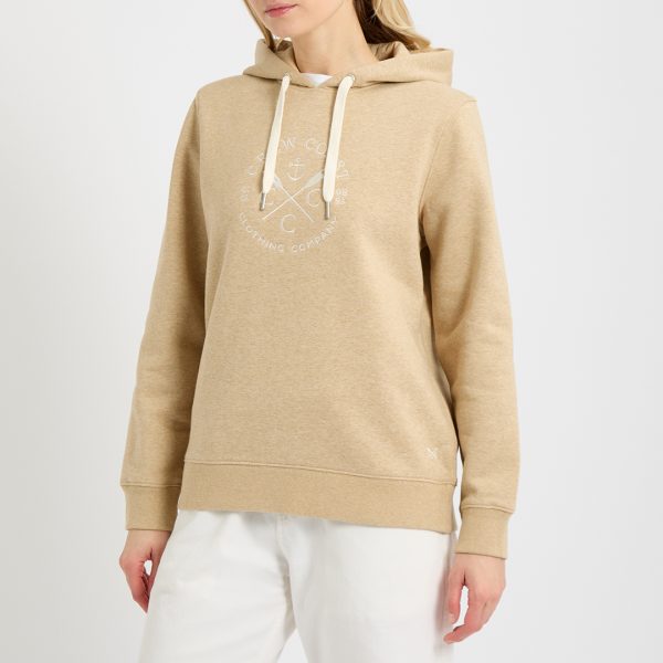 Beige Crew Cross Oars Hoody