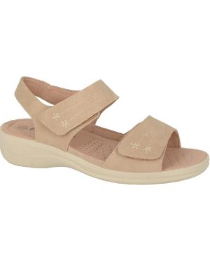 (Beige, UK 8 / EU 41) Women Sandals Casual Slingback Strappy Wedge Shoes