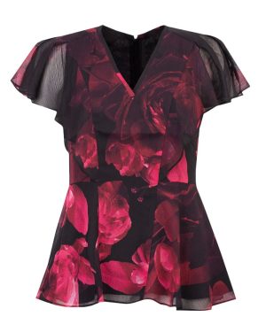 Belamay Angel Sleeve Peplum Top