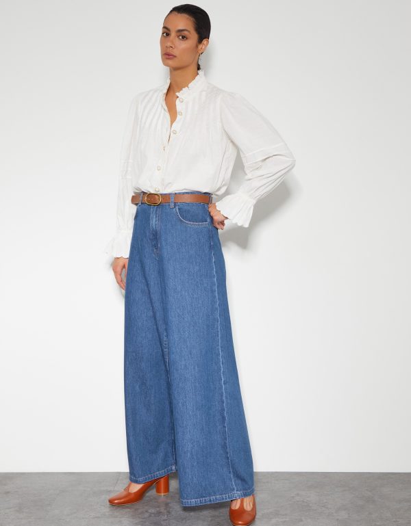 Beth Extra Wide Leg Jeans Blue