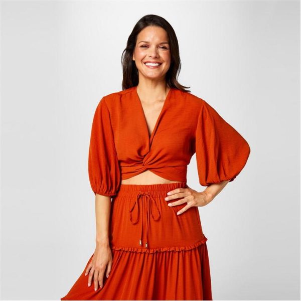Biba Biba Cropped Blouse - Orange