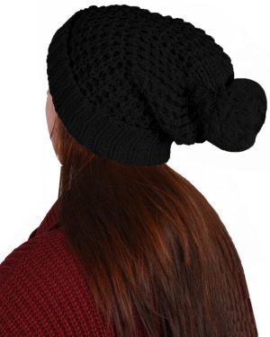 (Black-6143) Womens French Beret New Warm Wool Winter Beanie