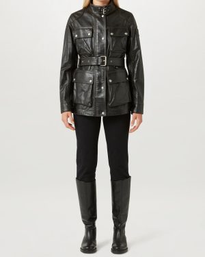 Black Legacy Trialmaster Belted Leather Jacket