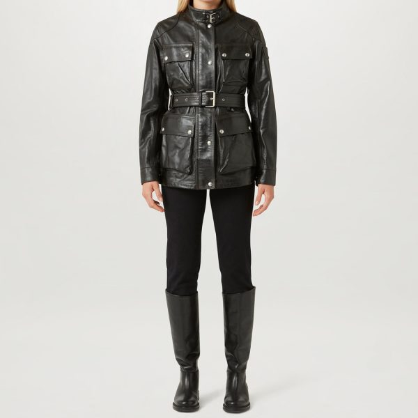 Black Legacy Trialmaster Belted Leather Jacket