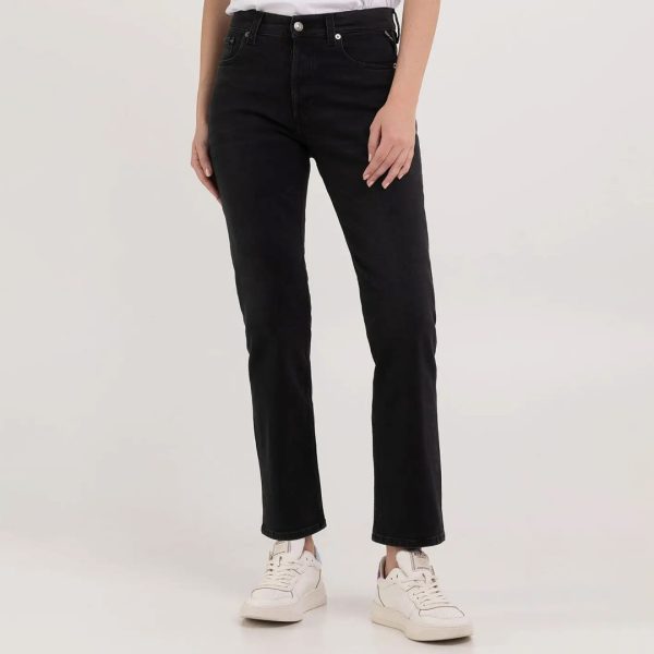 Black Maijke Straight Stretch Jeans