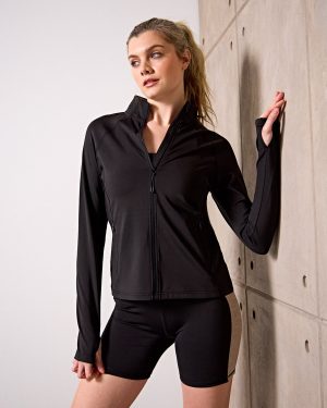 Black REAKTIV Training Slim Fit Zip-Through Jacket