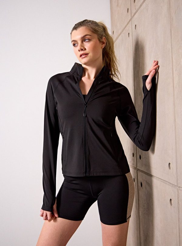 Black REAKTIV Training Slim Fit Zip-Through Jacket