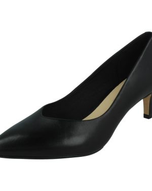 (Black, UK 6) Ladies Clarks Slingback Heeled Shoes Laina55 Sling - D Fit