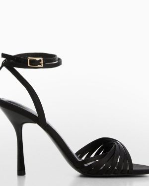 Black Vicky Heeled Sandals