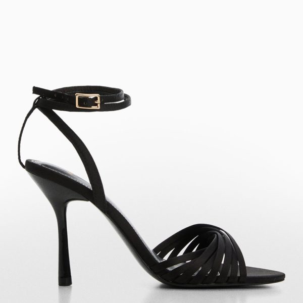 Black Vicky Heeled Sandals