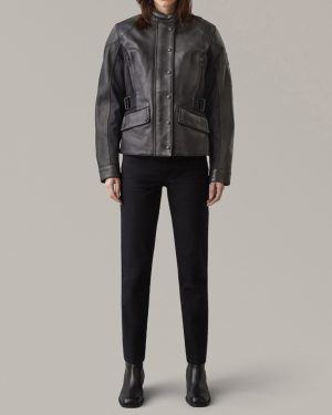 Black Westerly Motorcycle Leather Jacket